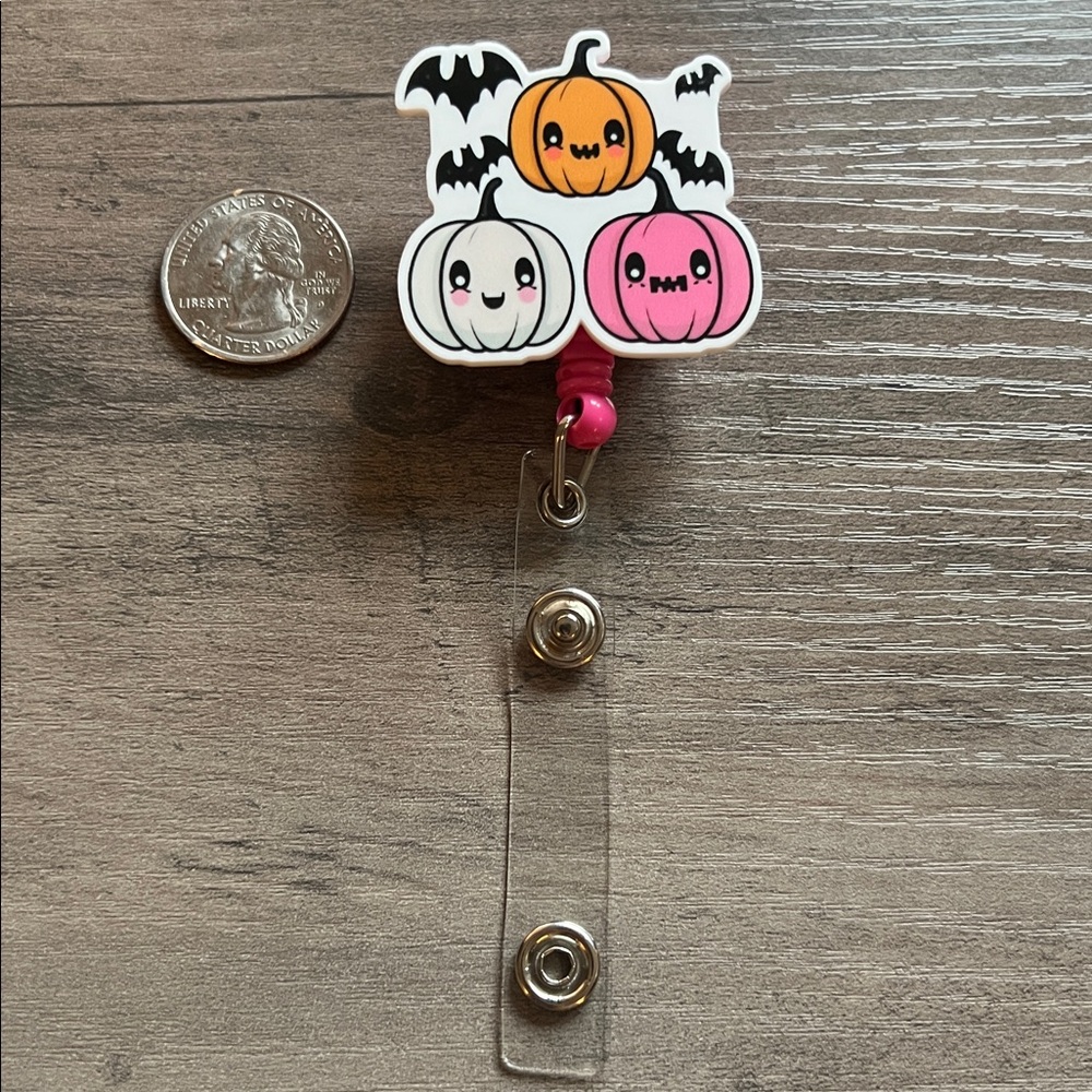 Pumpkin badge reel